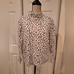 Holiday Edition Christmas Turtle Neck - Xmas Holly Leaves - Sz XL - USED